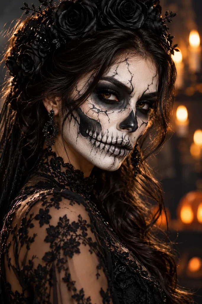 Easy Cracked Skull Makeup