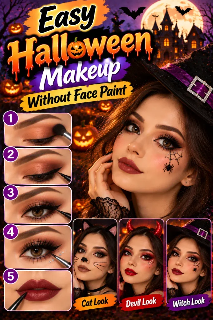  Easy Halloween Makeup Without Face Paint