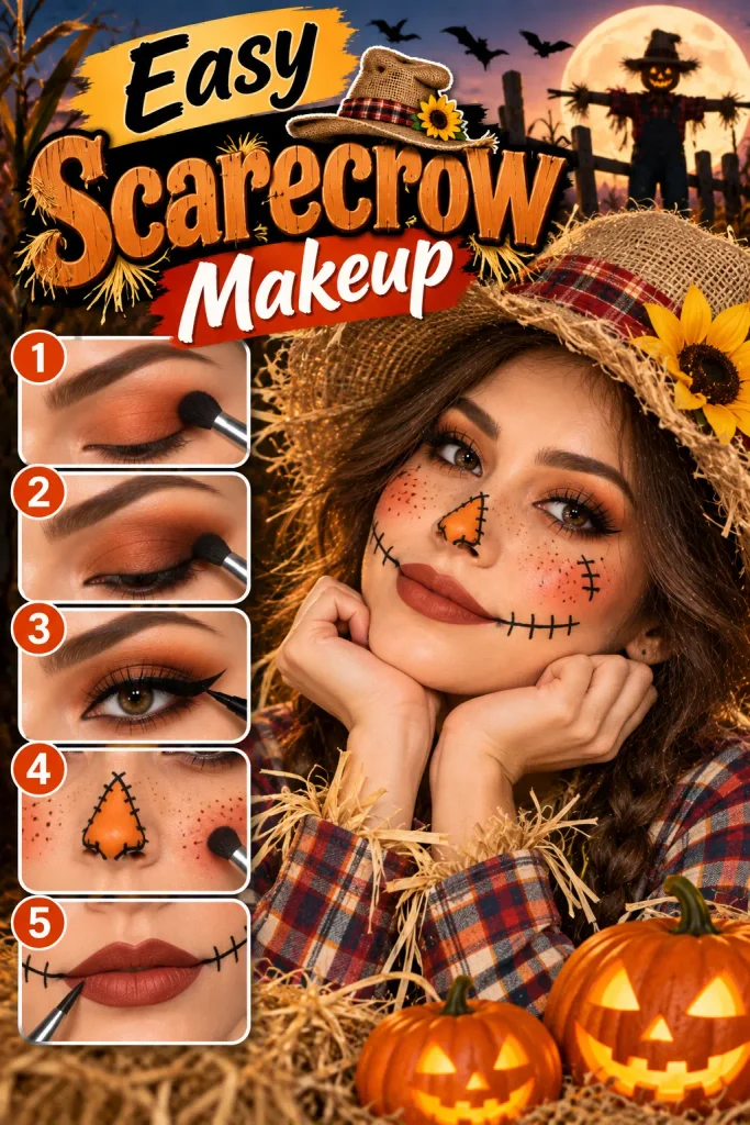 Easy Scarecrow Makeup
