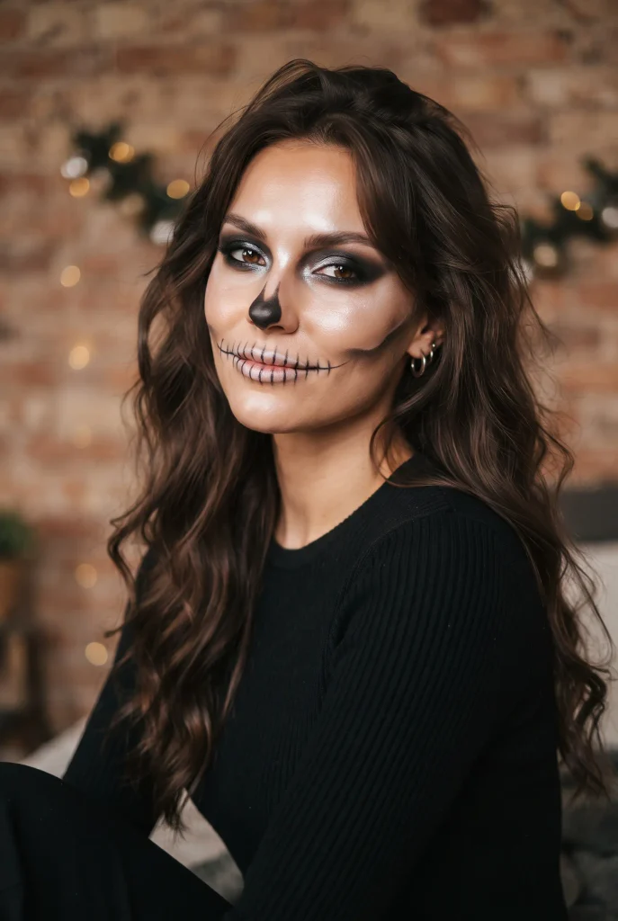 Easy Skull Makeup Without Complex Designs