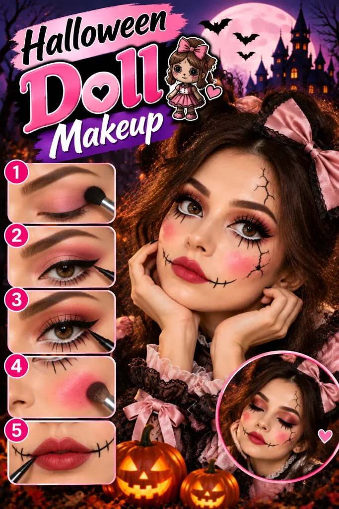 Halloween Doll Makeup