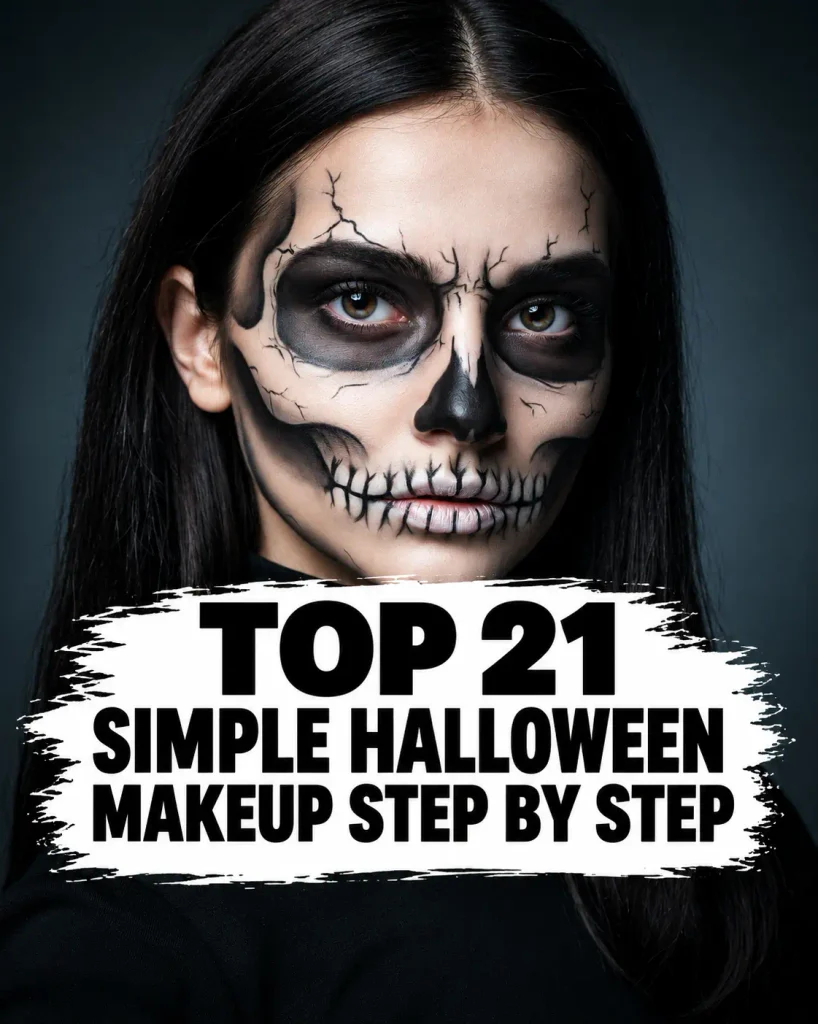 Simple Skull Halloween Makeup